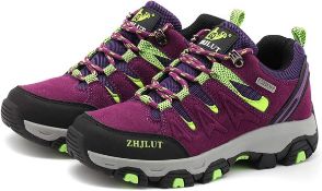 RRP £21.99 BOTEMAN Walking Shoes, Size 4 UK Mens Womens Hiking Boots Waterproof Mountain Trekking
