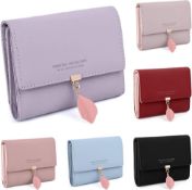 RRP £27 Set of 3 x VDSOW Purses for Women Small, Bifold Leather Ladies Wallet with Cash ID Credit