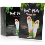 RRP £30 Set of 2 x Summer Foot Pads 20-Pack with Mint Oil for Men - Dermatologically Tested - Stress