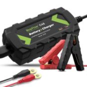 RRP £28.99 RoyPow LiFePO4 Battery Charger, 14.4V 3A Automatic Trickle Battery Charger, 12V Battery