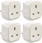 RRP £29.99 Smart Plug, Alexa Plug 4 Packs, Smart Plugs that Work with Alexa and Google Home, WiFi