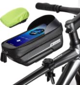 RRP £50 Set of 2 x Whale fall Bike Frame Bag Waterproof Bike Phone Holder Mount Hard Eva Pressure-