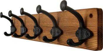 RRP £35 Set of 2 x Home Items, Mitclear 17In Floor Squeegee and WEBI Rustic Coat Hooks Wall Mounted