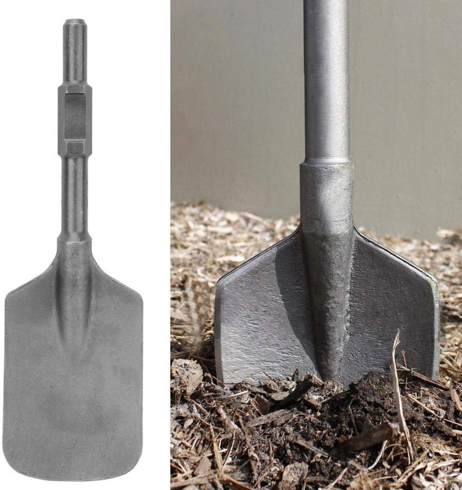 RRP £52.99 Clay Spade for Breaker, Jack Hammer Spade Chisel Bit High Hard Chrome Steel Clay Spade