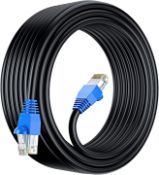 RRP £29.99 MutecPower 50m CAT6 Outdoor waterproof Direct Burial Ethernet Network Cable - UTP - CCA -