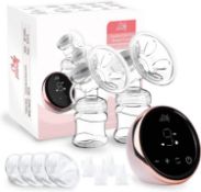RRP £37.99 Electric Breast Pump, Portable Breast Pump with 2 Modes 9 Levels, Double Electric