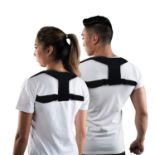 RRP £45 Set of 3 x Posture Corrector for Men and Women - Comfortable Upper Back Brace, Adjustable