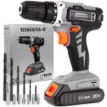 RRP £32.99 Terratek Cordless Drill 20V Li-Ion Battery 1 Hour Fast Charge, Electric Screwdriver