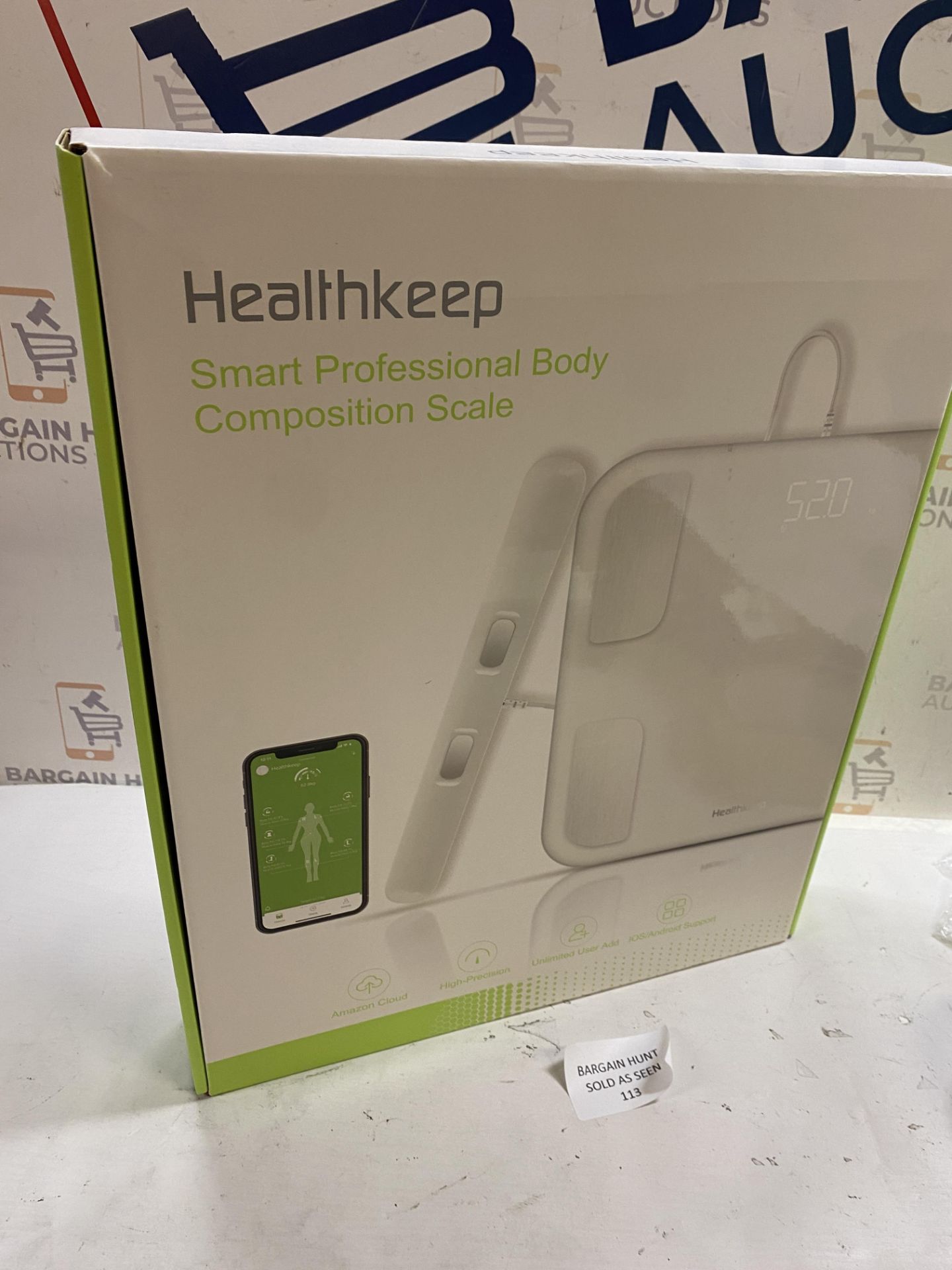 RRP £56.99 HEALTHKEEP Body Fat Scale Bluetooth, Digital Body Weight Bathroom Weighing Scale Smart - Image 2 of 2