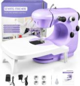 RRP £29.99 Handheld Sewing Machines with Extension Table, Adjustable 2 Speed with Foot Pedal with
