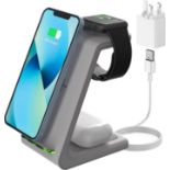 RRP £33.99 Wireless Charger, Charging Dock, Qi-Certified Charging Station Compatible with iPhone,