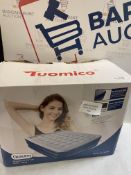 RRP £64.99 Tuomico Double Size Air Bed,Queen Size Air Mattress Blow-up Bed with Built-in Electric