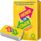 RRP £75 Set of 5 x The Social Store Higher or Lower? Kids & Family Card Quiz Trivia Game | Fun &