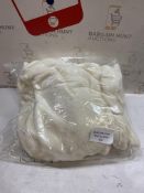 RRP £23.99 WAVVE Fleece Blanket Queen Size XL White Cream 85" x 95" - Fluffy Soft Warm Versatile
