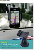 RRP £40 Set of 4 x Hypersonic HPA566-3 Universal U-Shape Smartphone Holder with Suction Cup 55-85mm