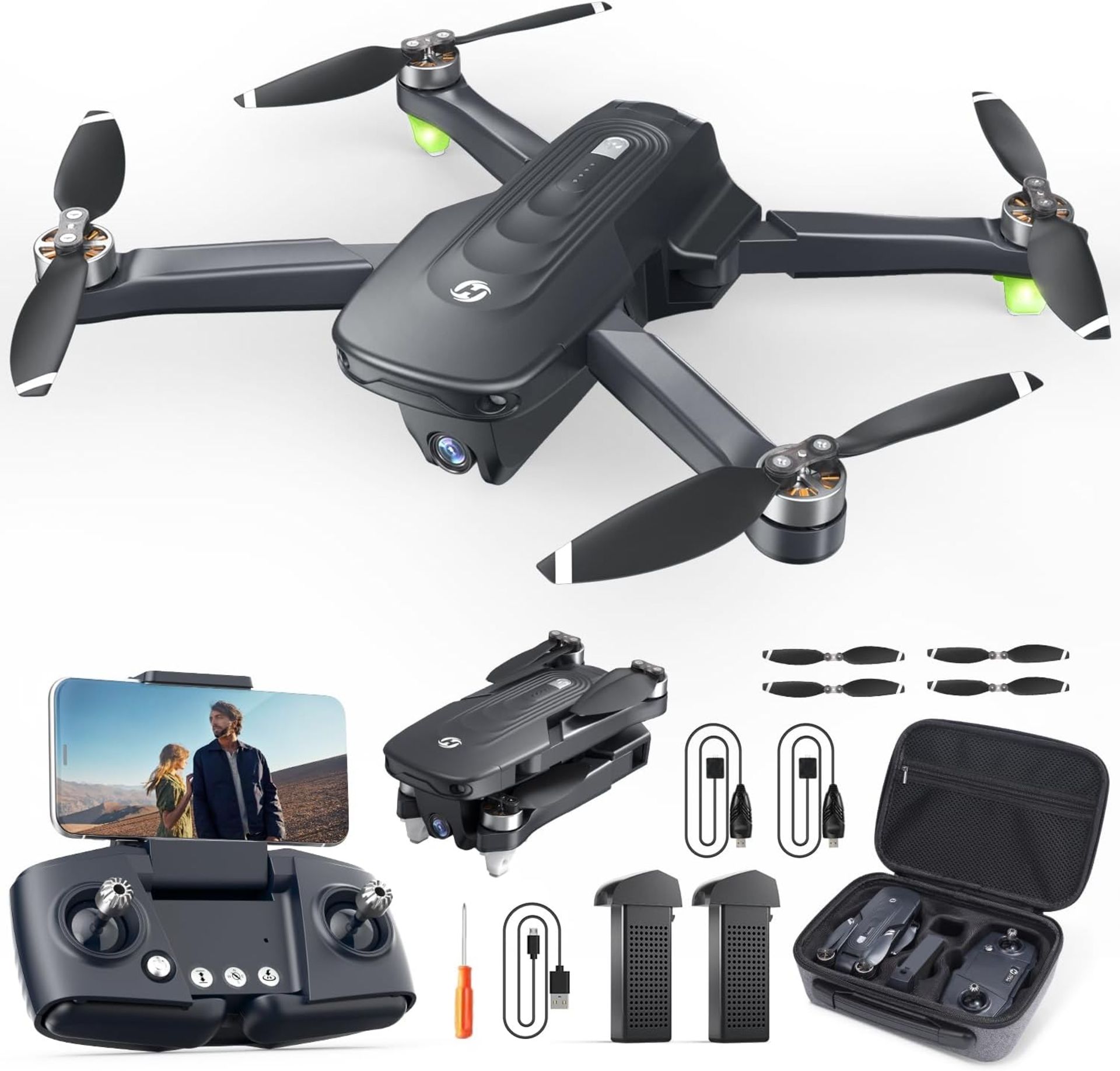 RRP £189.99 Holy Stone HS175D Foldable Drone with 4K Camera for Adults, RC Quadcopter with GPS