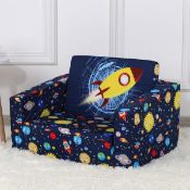 RRP £79.99 PWTJ Kid Sofa Chair, Children 2 in 1 Flip Open Foam Sofa Bed for Ideal Kid Birthday