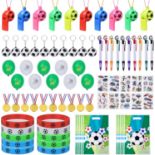 RRP £48 Set of 4 x FunsLane 40pcs Football Party Supplies, Party Favour Bags Fillers
