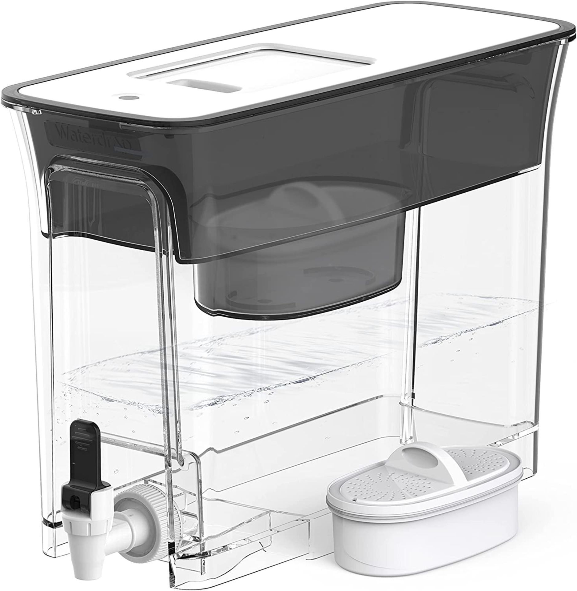 RRP £41.99 Waterdrop Slim Water Filter Tank, 1 × 60 Days Filter, Reduces Chlorine, Taste and Odor,