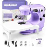 RRP £29.99 Handheld Sewing Machines with Extension Table, Adjustable 2 Speed with Foot Pedal with