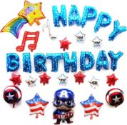 RRP £48 Set of 6 x YHKJ Super Hero Birthday Party Decoration Set Kids Party Supplies Superhero