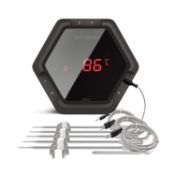 RRP £39.99 INKBIRD Meat Thermometer 150ft Bluetooth Wireless BBQ Thermometer 1000mAh Li-Battery