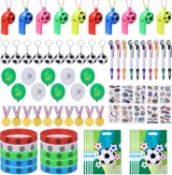 RRP £48 Set of 4 x FunsLane 40pcs Football Party Supplies, Party Favour Bags Fillers
