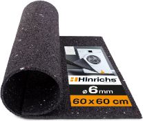 RRP £60 Set of 4 x Hinrichs Anti Vibration Mat for Washing Machines - 60x60x0,6cm - Washing