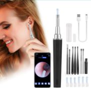 RRP £48 Set of 2 x Ear Wax Removal Kit Camera, 5MP WiFi Ear Camera and Wax Remover with 8 PCS Ear