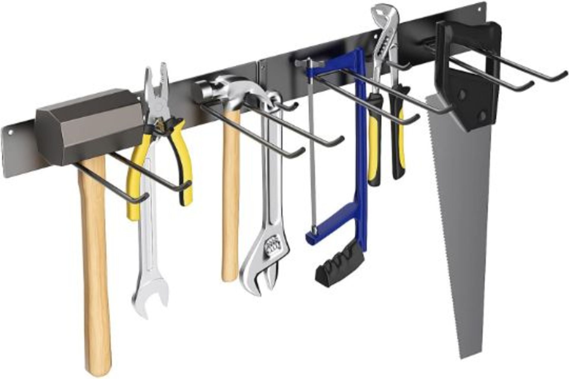 RRP £25.99 MoYouno Garage Wall Racks, Heavy Duty Stainless Steel Tool Hanger,Wall Mounted Storage