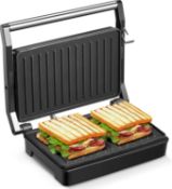 RRP £28.99 Cozeemax Sandwich Toaster, 1000W Panini Press, Non-Stick Griddle Plates, Versatile