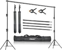 RRP £64.99 EMART Photography Backdrop Stand 2.8x3m (9x10ft) Heavy Duty Photo Background Stand Kit