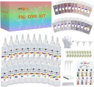 RRP £48 Set of 2 x HTVRONT Tie Dye Kit for Kids and Adults 20 Colours- Permanent Tie Dye Kits