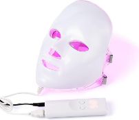 RRP £89.99 foreverLily 7 Colour LED Face Mask Light Therapy Facial Mask Skin Rejuvenation Photon