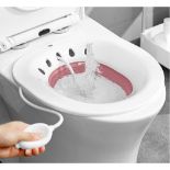 RRP £72 Set of 4 x Newthinking Foldable Sitz Bath for Toilet, Portable Sitz Bath Basin with Flusher,