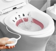 RRP £72 Set of 4 x Newthinking Foldable Sitz Bath for Toilet, Portable Sitz Bath Basin with Flusher,