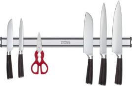 RRP £80 Set of 5 x MASS DYNAMIC Magnetic Knife Rack for Wall,22-Inch Aluminum Storage Magnetic Knife