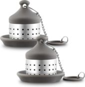 RRP £24 Set of 3 x 2-Pack Kyraton Tea Strainer, Infusers, Brew Loose Tea, Coffee Spices, Stainless