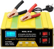 RRP £24.99 Car Battery Charger Automatic 12V 24V 10A Smart Battery Charger