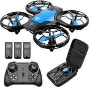 RRP £29.99 4DRC Mini Drone for Kids Hand Operated RC Quadcopter with 3 Batteries Longer Flight Time,