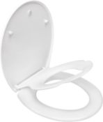RRP £34.99 Family Toilet Seat with Child Seat Built-in, Soft Close Toilet Seat, Removeable Potty