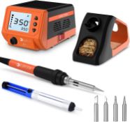 RRP £39.99 Lytool Soldering Iron Station with 3 Inch Screen Digital Display 60W Professional