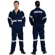 RRP £100 Set of 5 x ProMaxFit Men's Long Sleeves Coverall Boiler Suit for Workshop Mechanics -