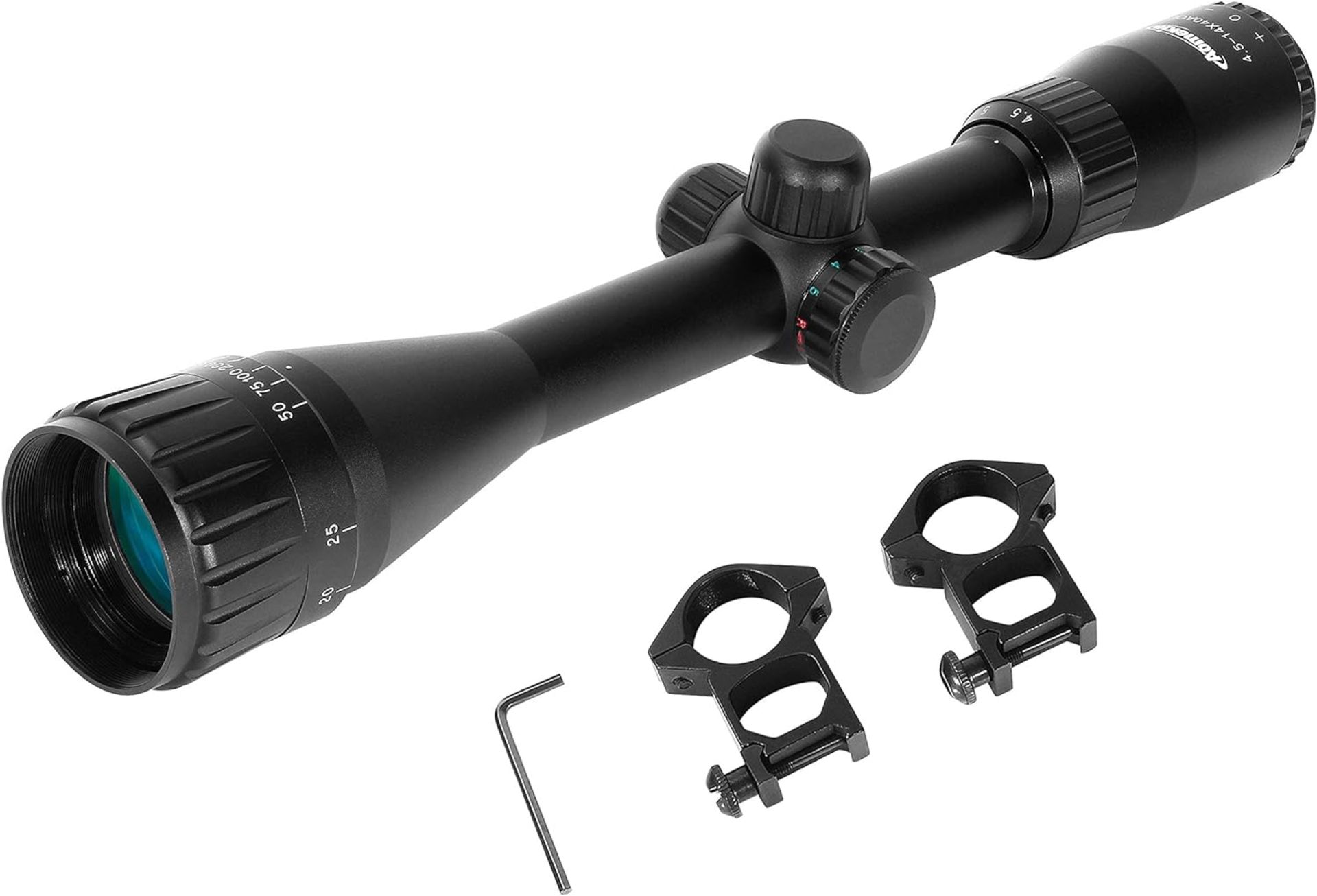 RRP £49.99 Aomekie Rifle Scope 6-24x 50 Red or Green Dual Illuminated Optical Scope for Hunting
