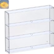 RRP £36.99 Nynelly 3-Layer Clear Acrylic Display Case with Door, Wall-Mounted Display Shelf for