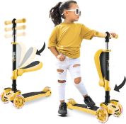 RRP £49.99 Scooter for Kids - Stand & Cruise Child/Toddlers Toy Folding Kick Scooters w/Adjustable