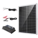 RRP £39.99 Nicesolar 20W 12V Solar Panel Kit Battery Maintainer Trickle Charger, Waterproof Off-Grid