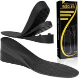 RRP £90 Set of 9 x Height Increase Insoles, BGFAE Adjustable Insoles for Women Men, 3 Layer 1.06"-