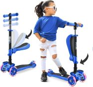 RRP £49.99 3 Wheeled Scooter for Kids - Stand & Cruise Child/Toddlers Toy Folding Kick Scooter