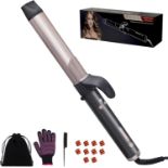 RRP £34.99 Automatic Hair Iron, 360° Rotating Hair Curlers, 32mm Barrel Curling Wand for Long Medium